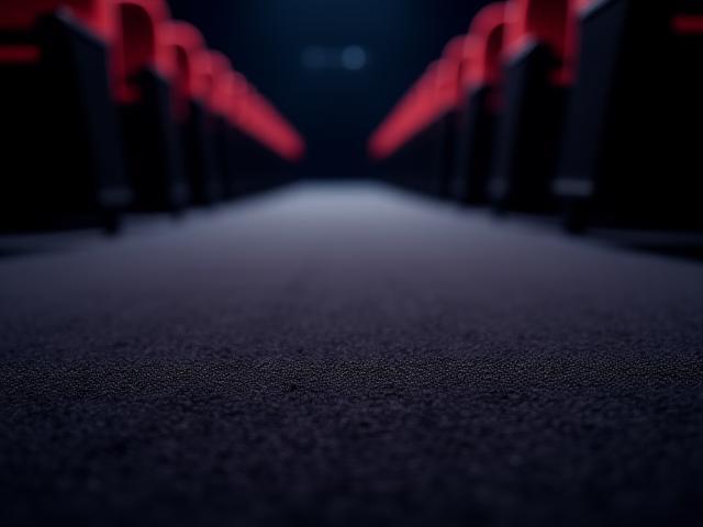 Cinema carpet after Al Salam cleaning - deeply cleaned and refreshed.